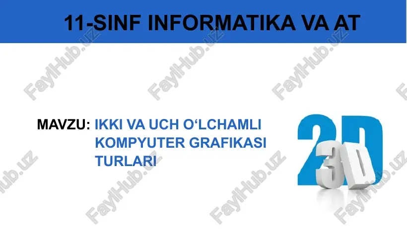 11-sinf informatikava at — PPTX