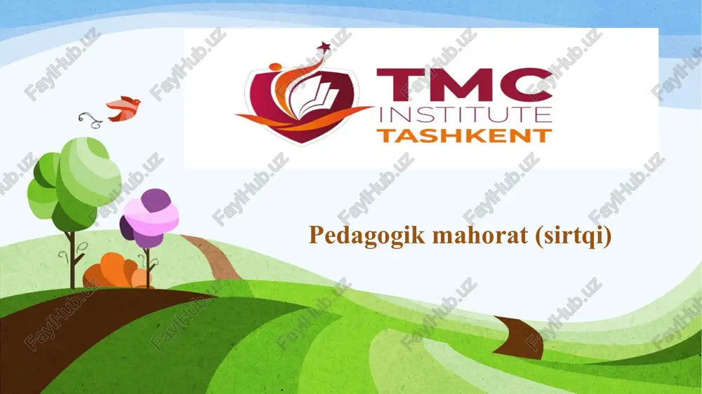 pedagogik mahorat (sirtqi) — PPTX