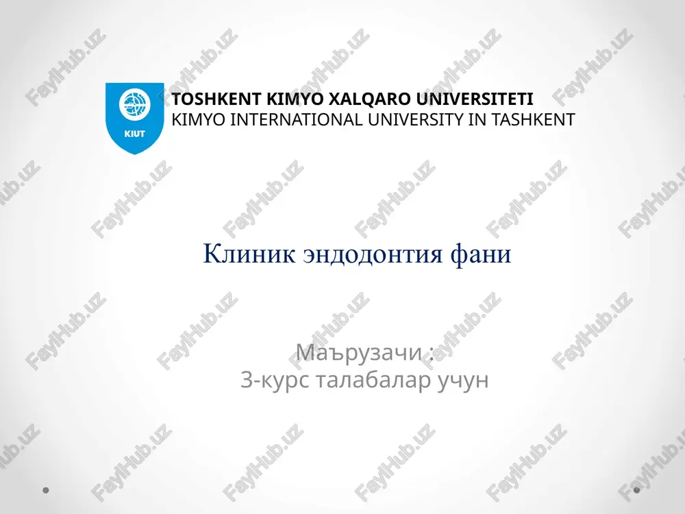 endodontik dastaklar — PPTX