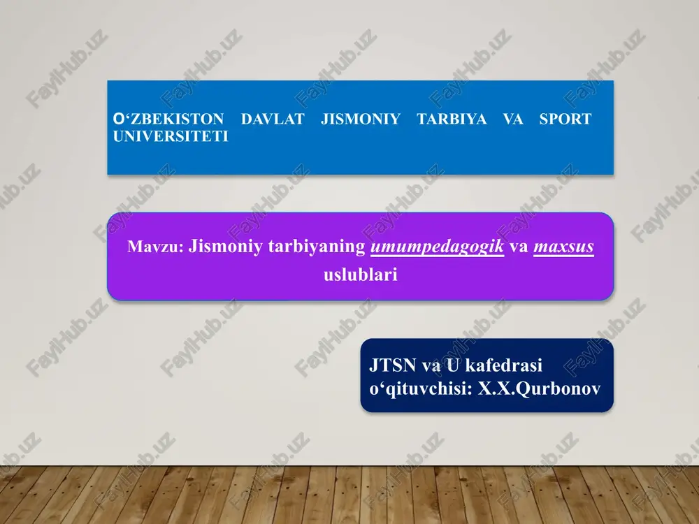 jismoniy tarbiya — PPTX