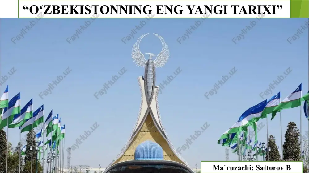 oʻzbekistonning eng yangi tarixi — PPTX