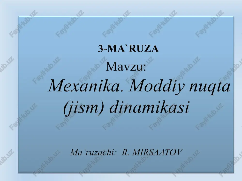 3-ma*ruza — PPT