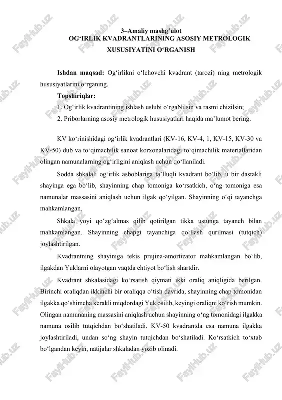 og‘irlik kvadrantlari (weight quadrants) — DOCX