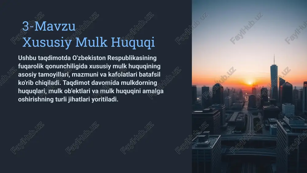 xususiy mulk huquqi — PPTX