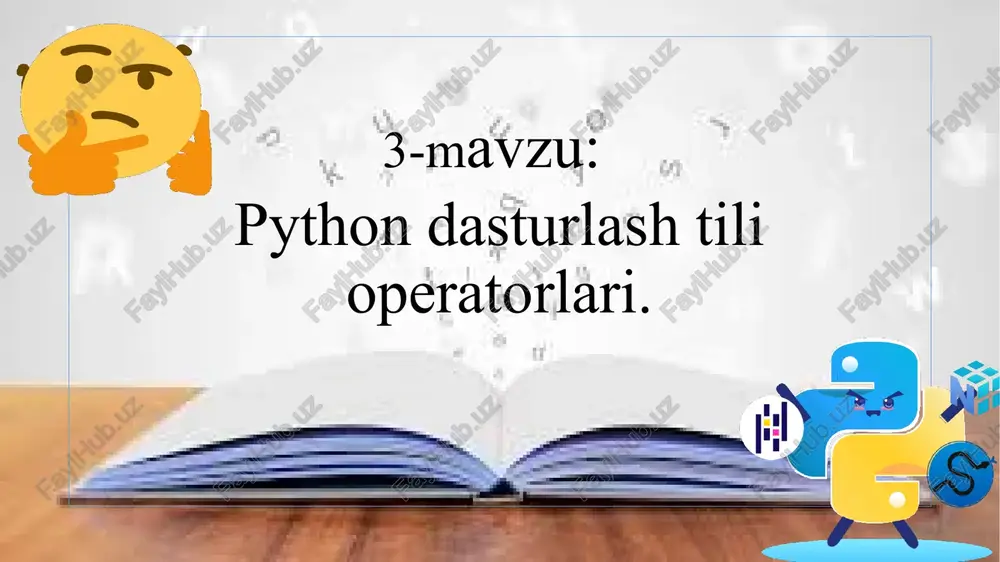 python dasturlash tilioperatorlari — PPTX