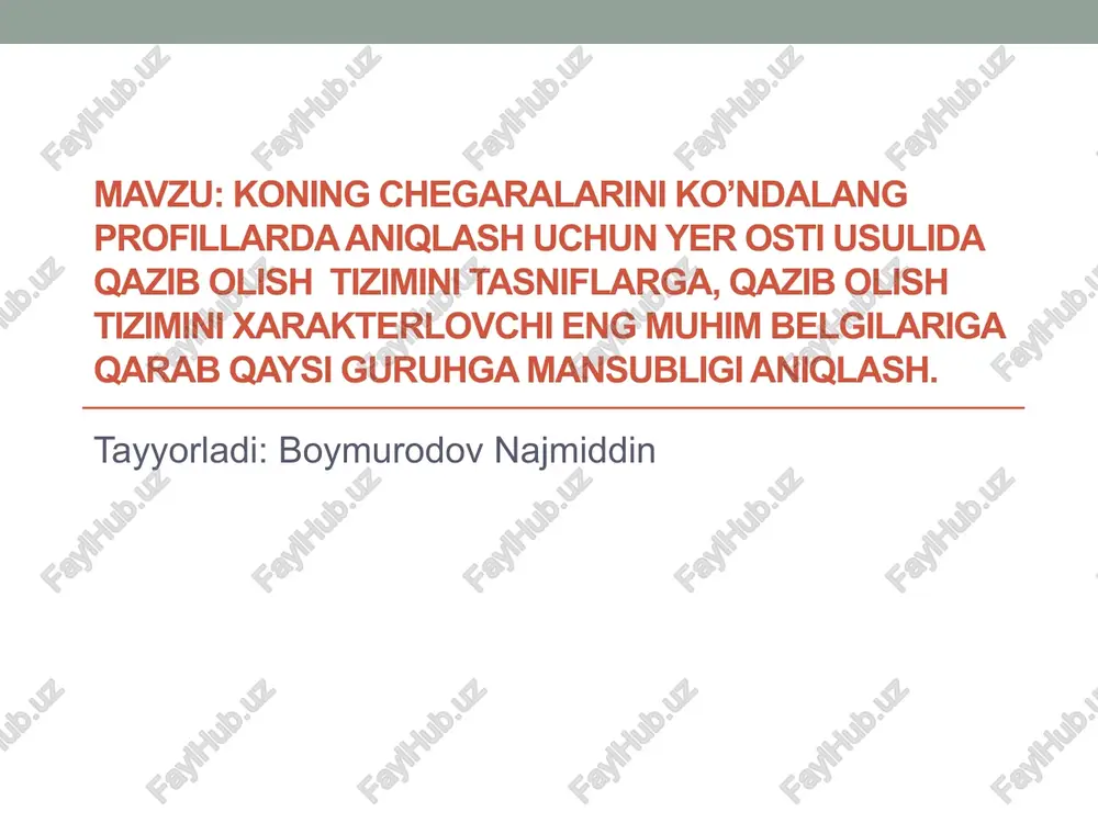 konchilikishlab chikarish jarayonlari — PPTX