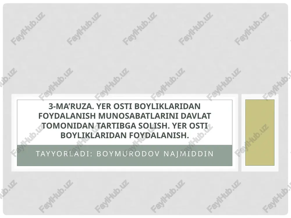 yerostiboylik va yerostiqonun — PPTX