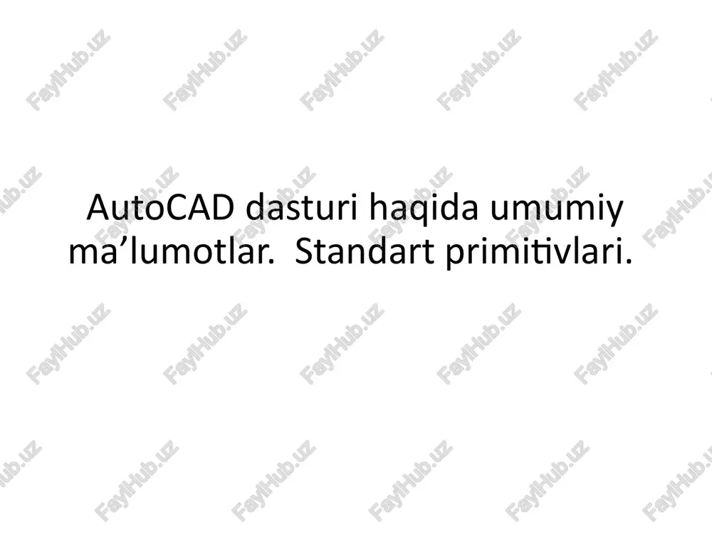 autocad dasturi — PPTX