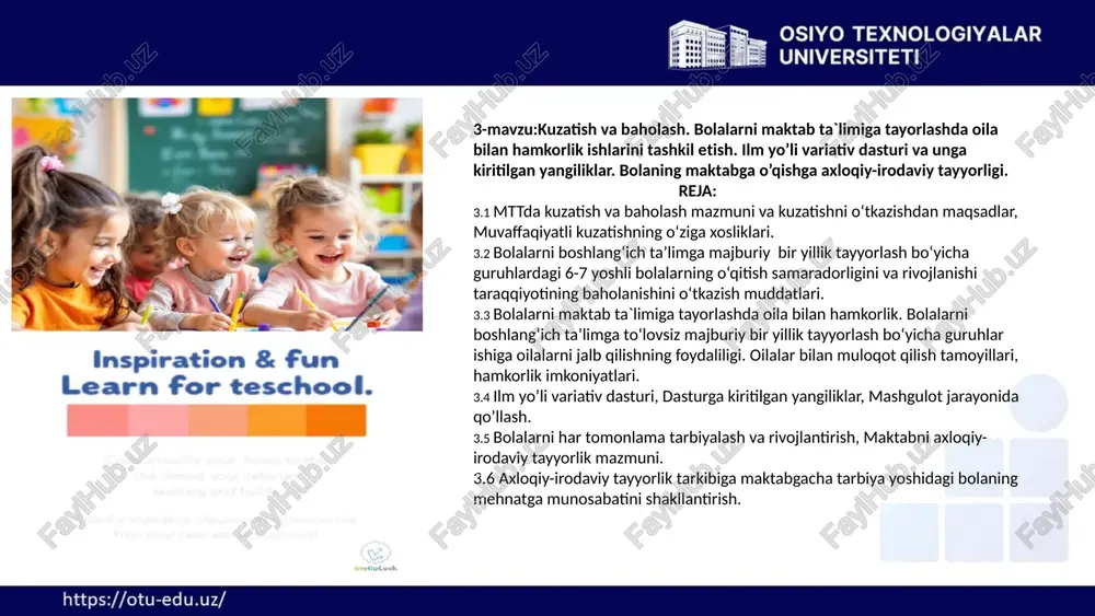 kuzatish va baholash — PPTX