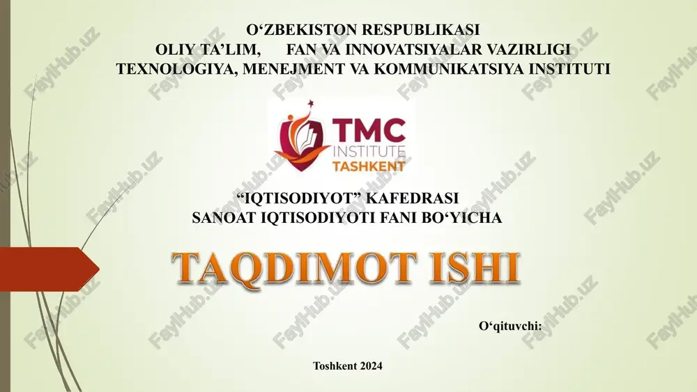 iqtisodiyot — PPTX