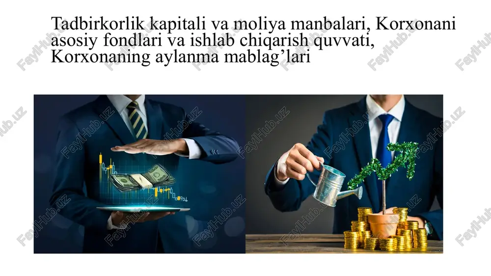 tadbirkorlik kapitali — PPTX