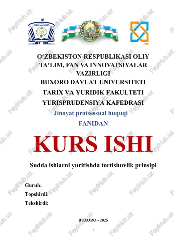 jinoyat protsessual huquqi — DOCX