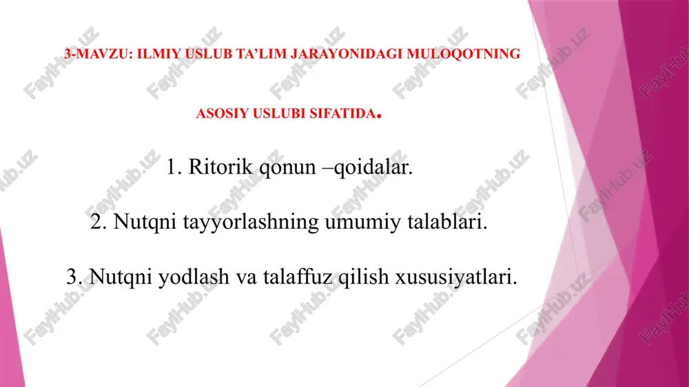 ilmiy uslub ta’lim jarayonidagi muloqotningasosiy uslubi — PPTX
