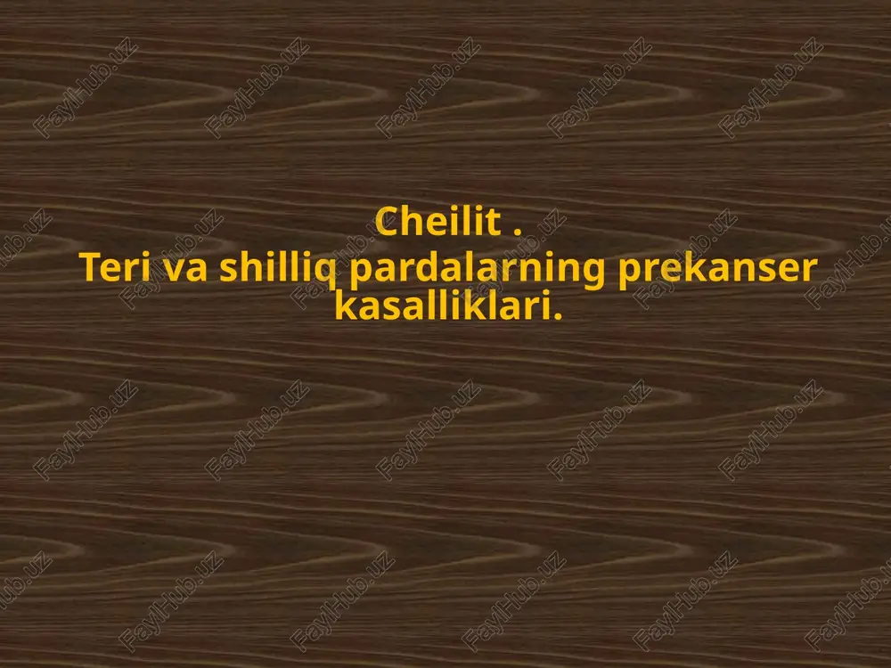 cheilit — PPTX