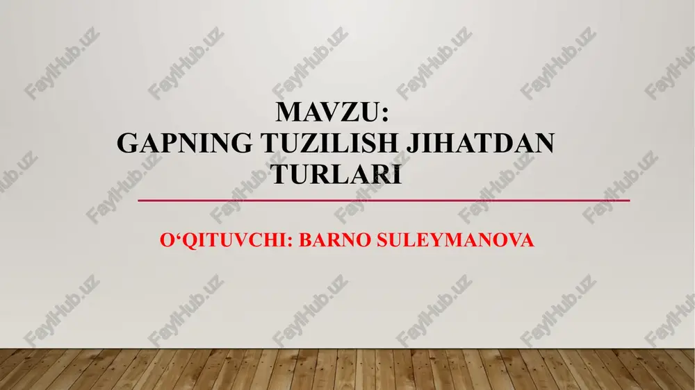 gapning tuzilish jihatlari — PPTX