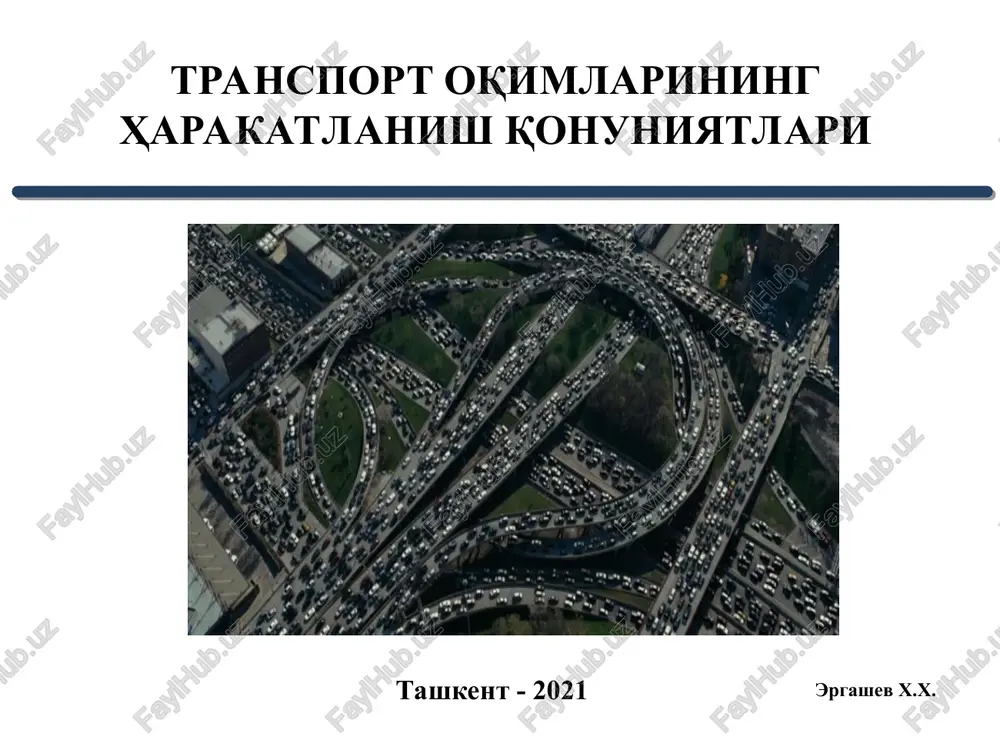 avtomobil yo'llarini qidiruv va loyihalash — PPT