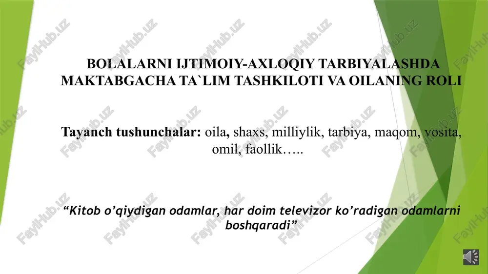 bolalarni ijtimoiy-axloqiy tarbiyalash — PPTX