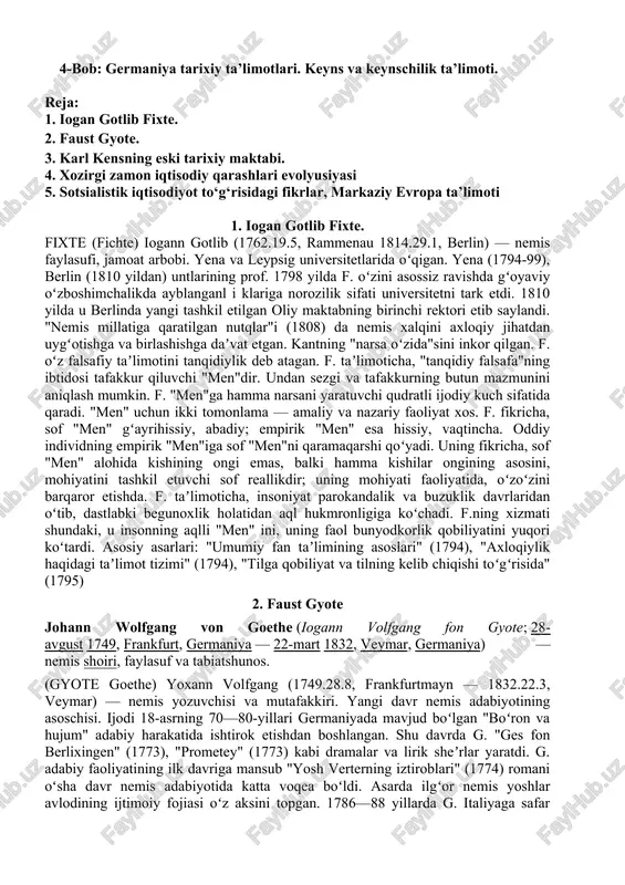 germaniya tarixiy ta’limotlari — DOC