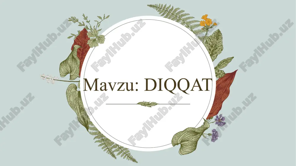 diqqat — PPT