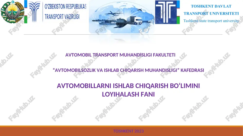 ishlab chiqarish mahsuloti va ishlab chigarish jarayonini belgilovchi — PPT