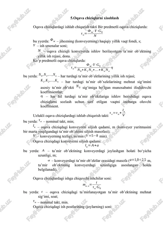oqava chiziqlarni xisoblash — DOCX