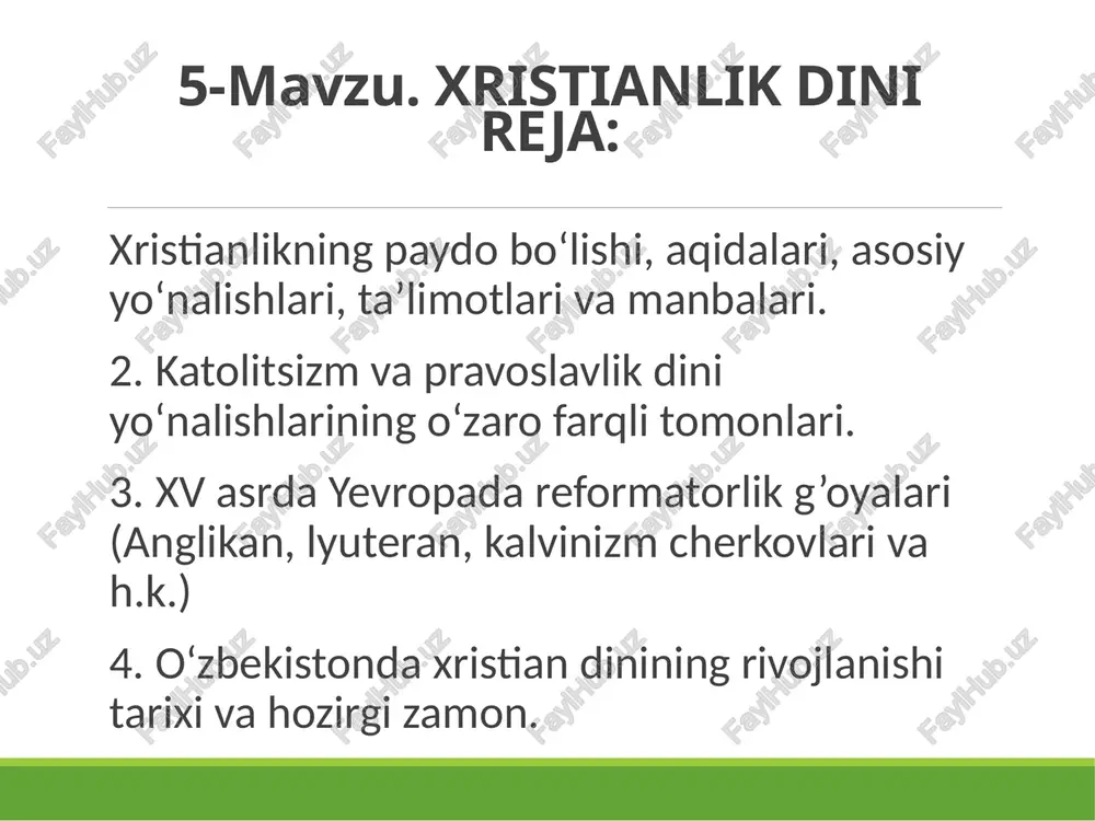 xristianlik dini — PPTX