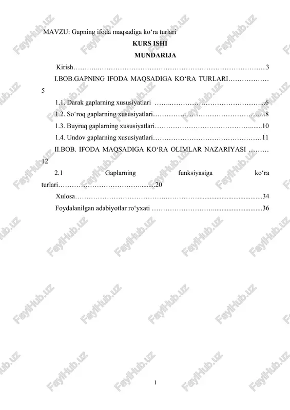gapning ifoda maqsadiga ko‘ra turlari — DOCX