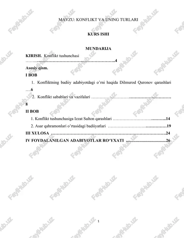 konflikt va uning turlari — DOCX