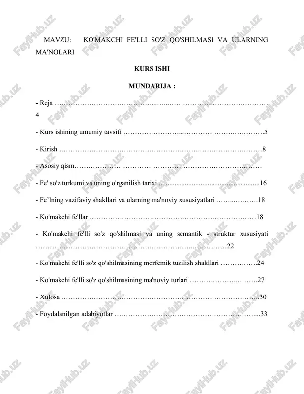 ko'makchi fe'lli so'z qo'shilmasi va ularning ma'nolari — DOCX