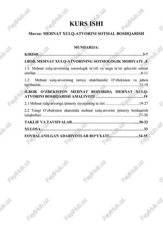mehmat xulq-atvorini sotsial boshqarish — DOCX