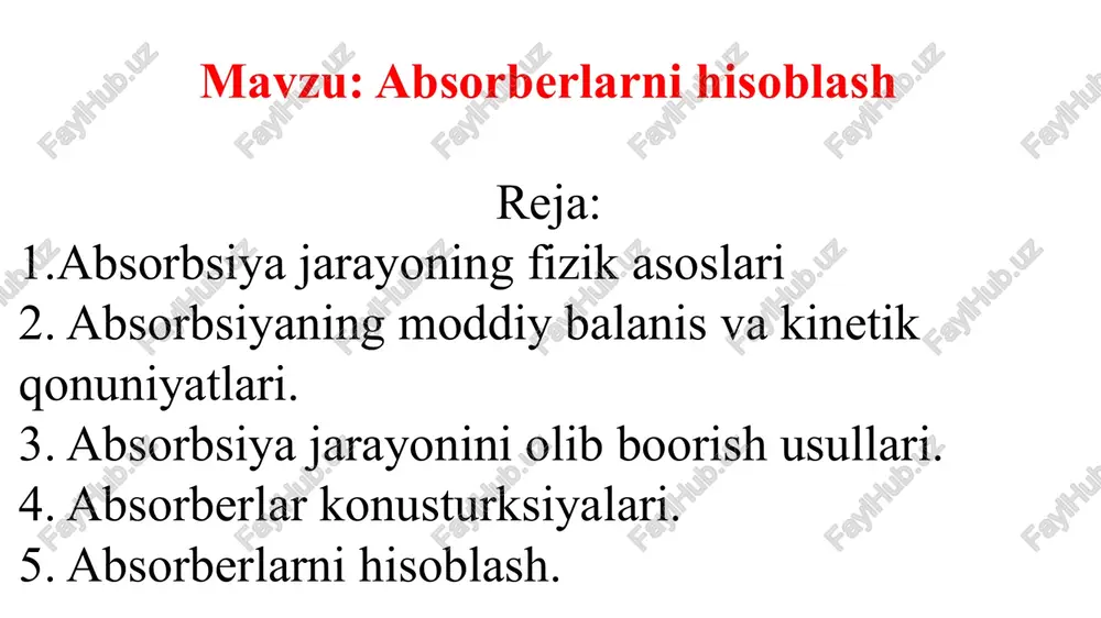 absorberlarnihisoblash — PPTX