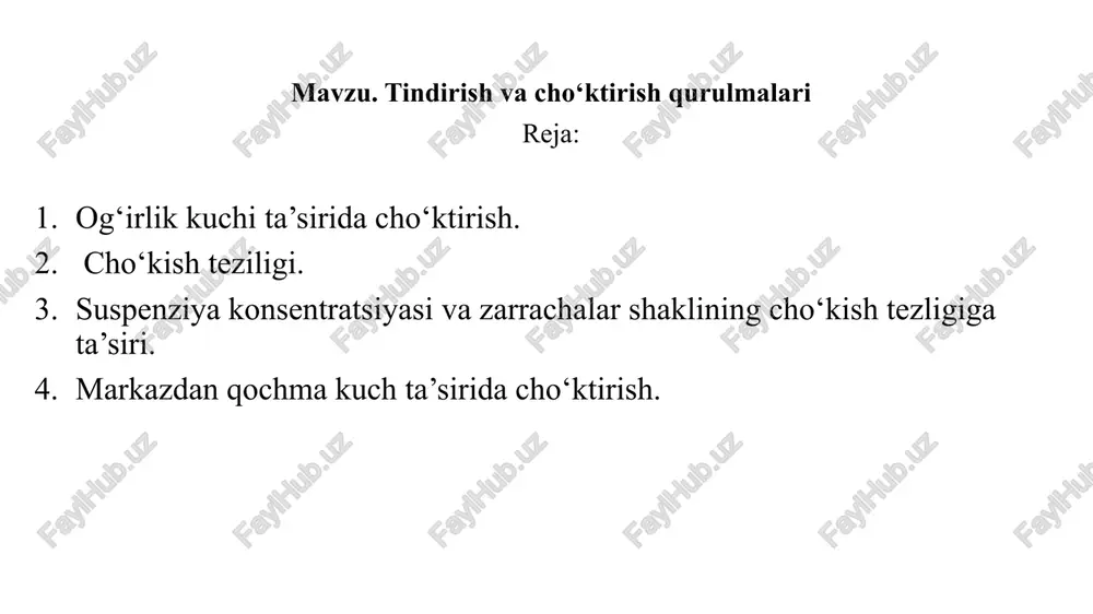 tindirishvacho‘ktirishqurulmalari — PPTX