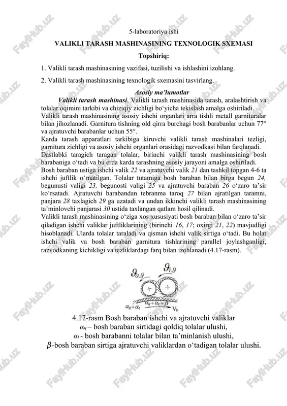 valikli tarash mashinasi — DOCX