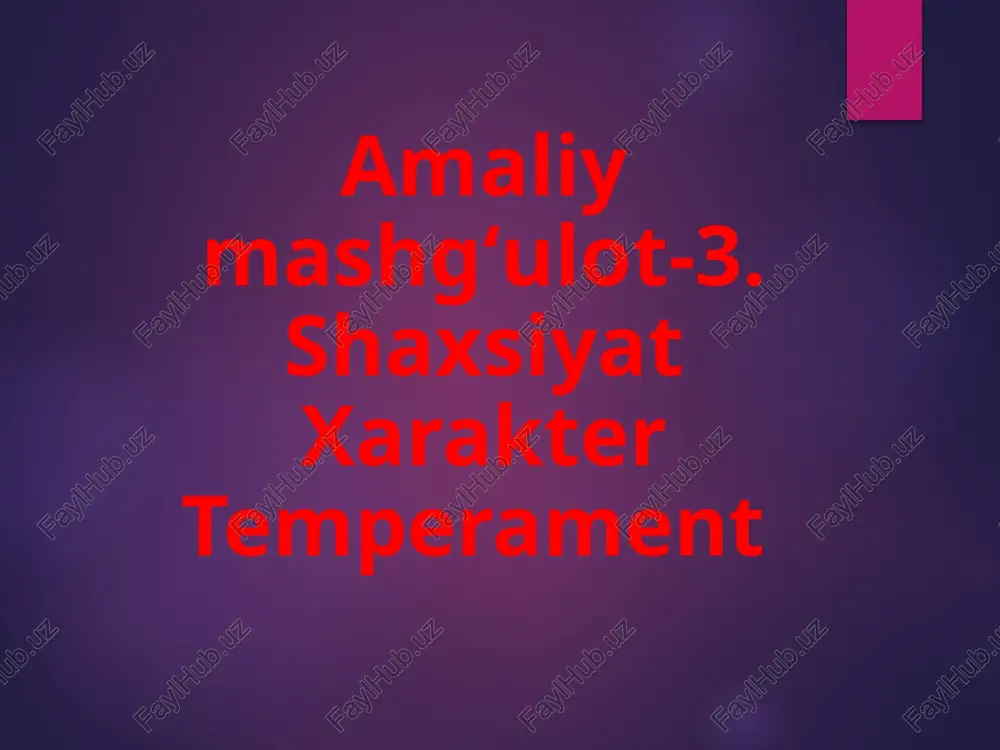 shaxsiyat — PPTX