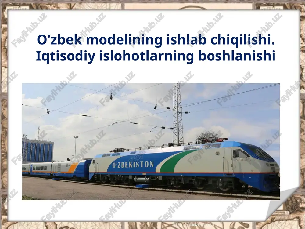 o‘zbek modelining ishlab chiqilishi — PPTX