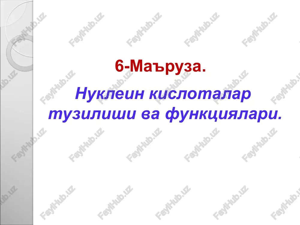nuklein kislotalar — PPT