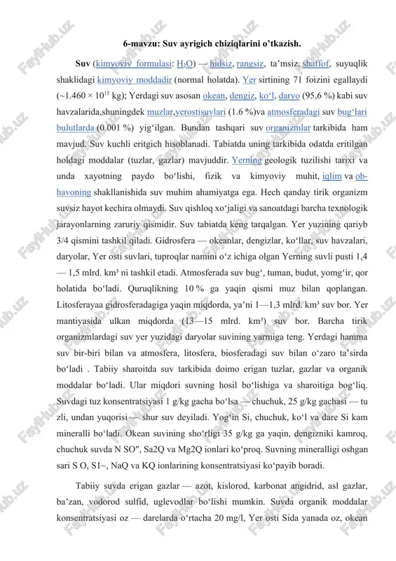 suv ayrigich chiziqlarini o’tkazish — DOCX