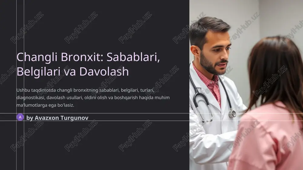 changli bronxit: sabablari, belgilari va davolash — PPT