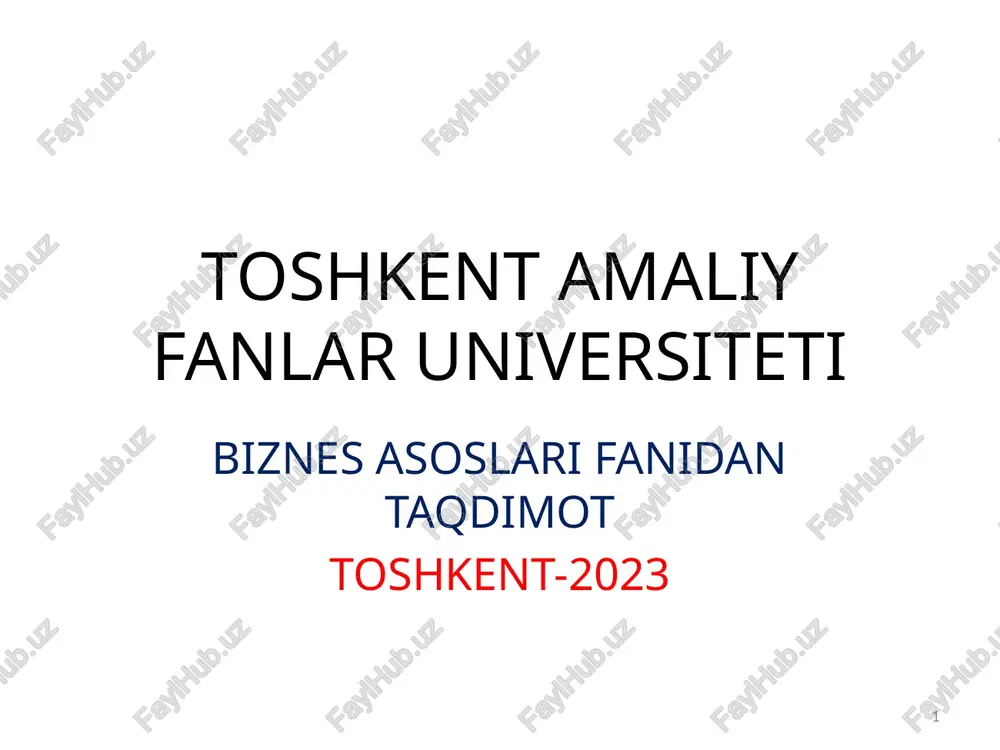 marketing tamoyillari — PPTX