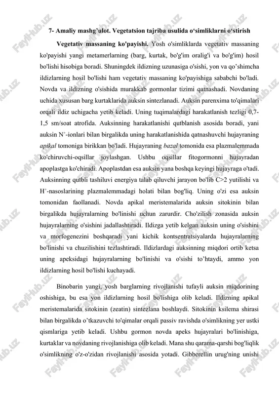 vegetatsion tajriba usuli — DOCX