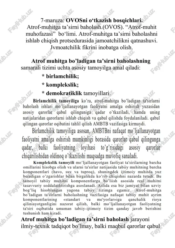 atrof-muhitga ta’sirni baholash — DOC