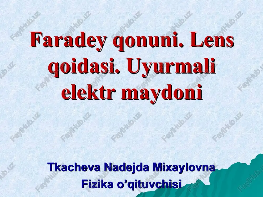 faradey qonuni — PPT