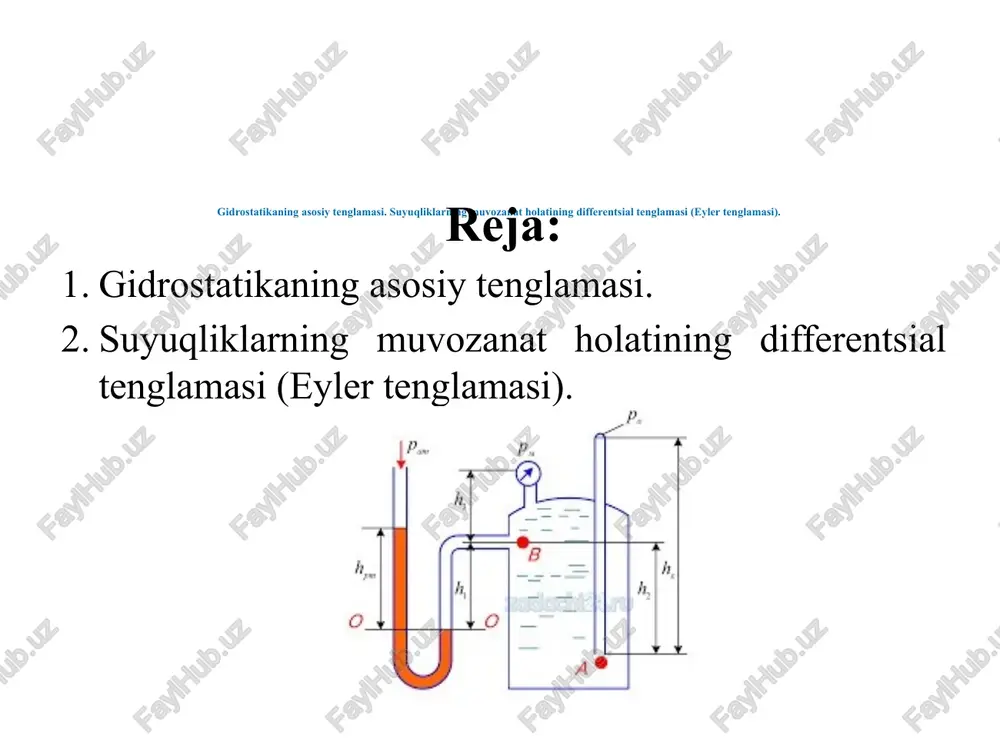 gidrostatika — PPTX