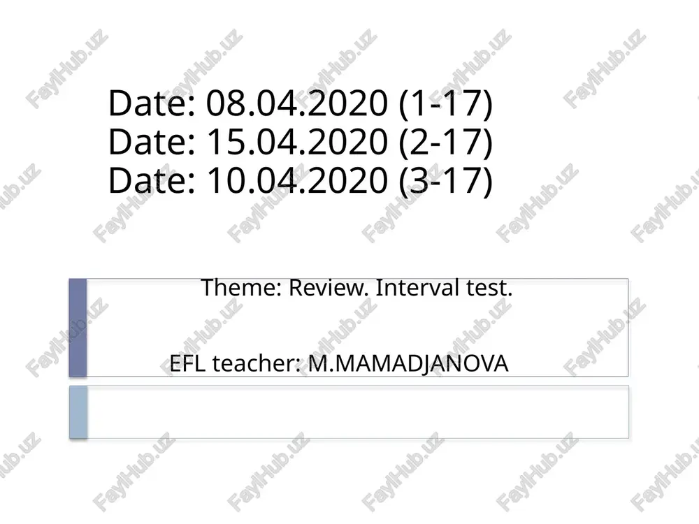 interval test - efl — PPT