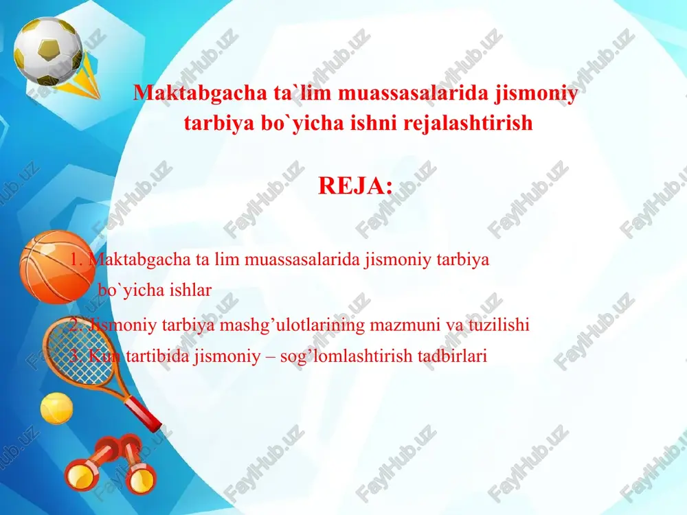 jismoniy tarbiya — PPTX