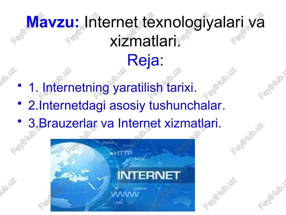 internet tarixi — PPTX