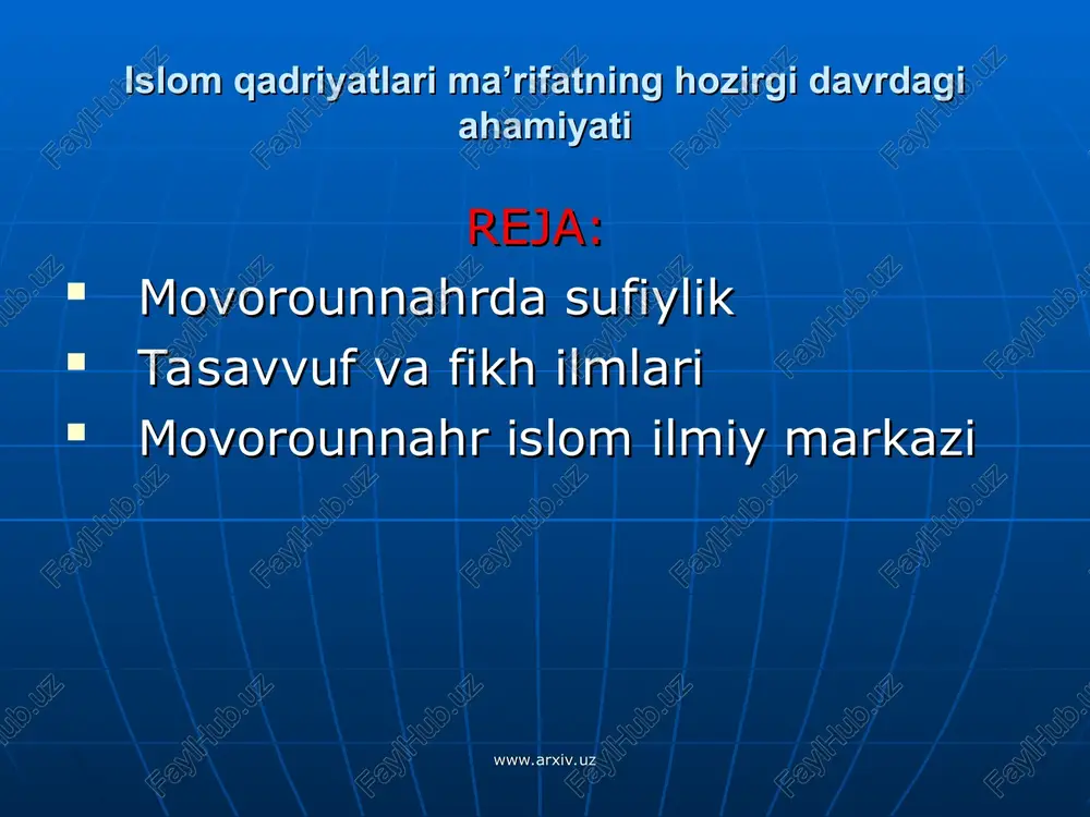 movarounnahrda sufiylik — PPT