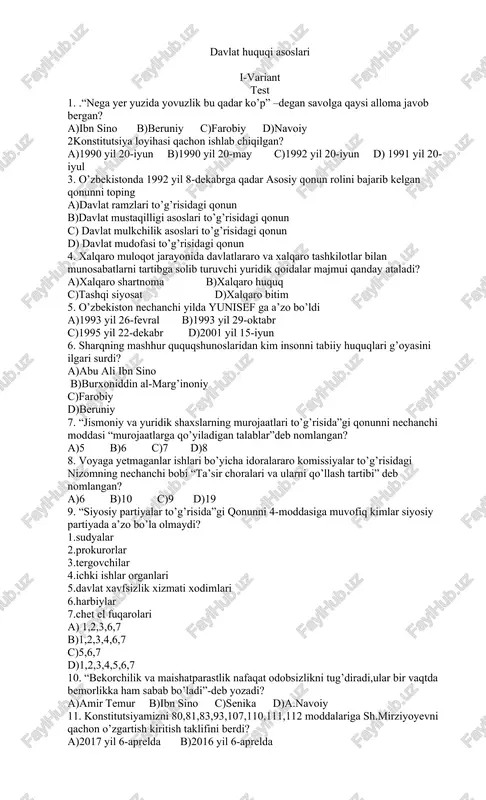 davlat huquqi asoslari — DOCX