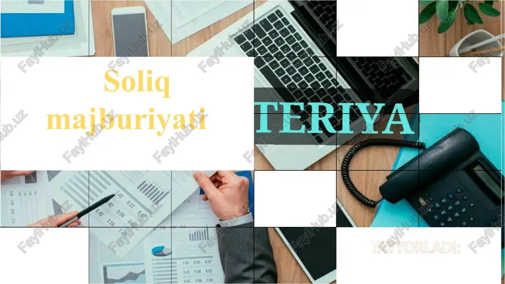 soliq majburiyati — PPTX