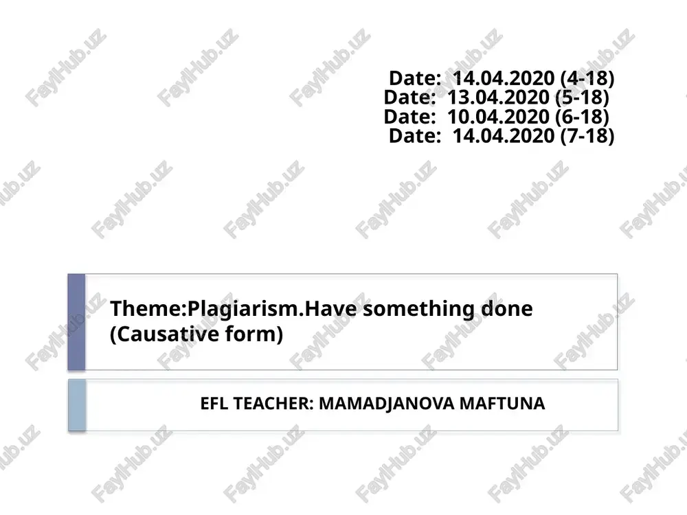 plagiarism — PPT